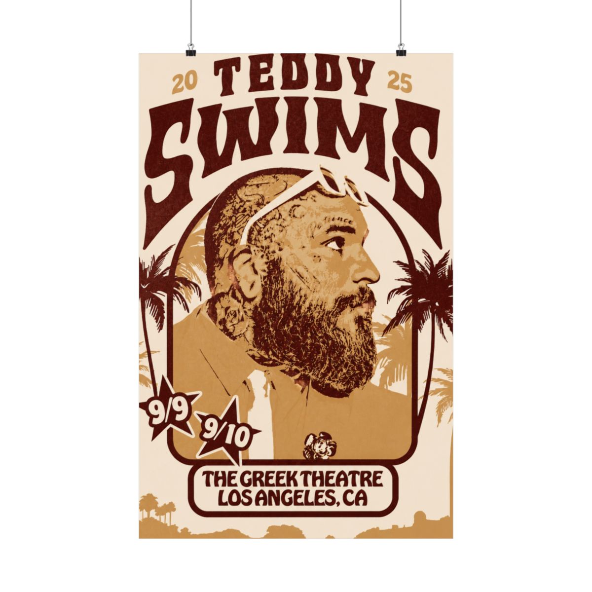 Los Angeles Concert Poster | Teddy Swims - Official Posters & Wall Art merchandise