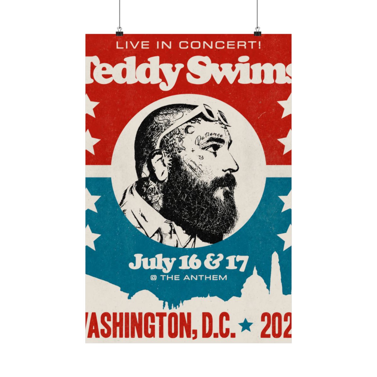 Washington D.C. Concert Poster | Teddy Swims